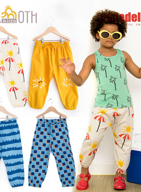 清仓nadadelazos SS春夏新品男女宝儿童薄款防蚊休闲裤哈伦裤舒适