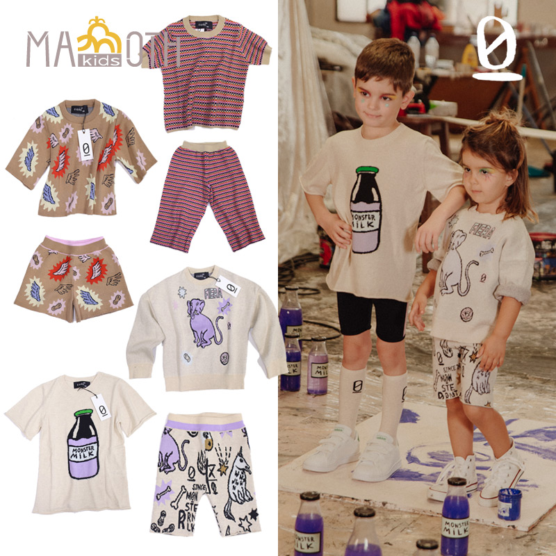 儿童卡通针织衫休闲短裤