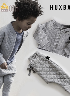 清仓澳洲HUXBABY 儿童男女宝oversize夹克外套卫衣长裤有机棉