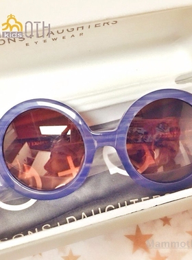 加拿大Sons+Daughters 儿童墨镜手工太阳眼镜蔡司镜片 Lenny 圆形