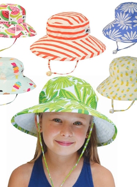 Made in Canada 加拿大制 UPF50+ 儿童防晒帽太阳帽大帽檐