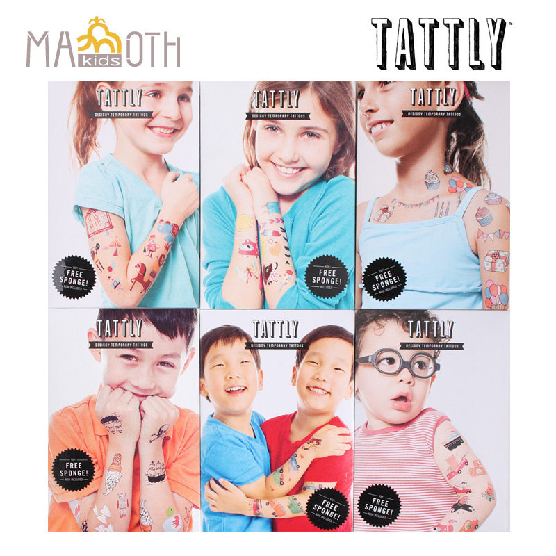 美国制 Tattly 原创儿童宝宝安全纹身贴纸 tattoo 套装含独立8张