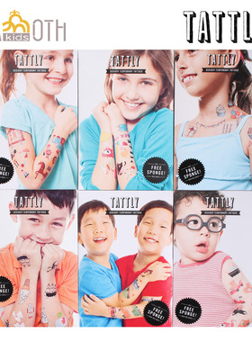 美国制 Tattly 原创儿童宝宝安全纹身贴纸 tattoo 套装含独立8张
