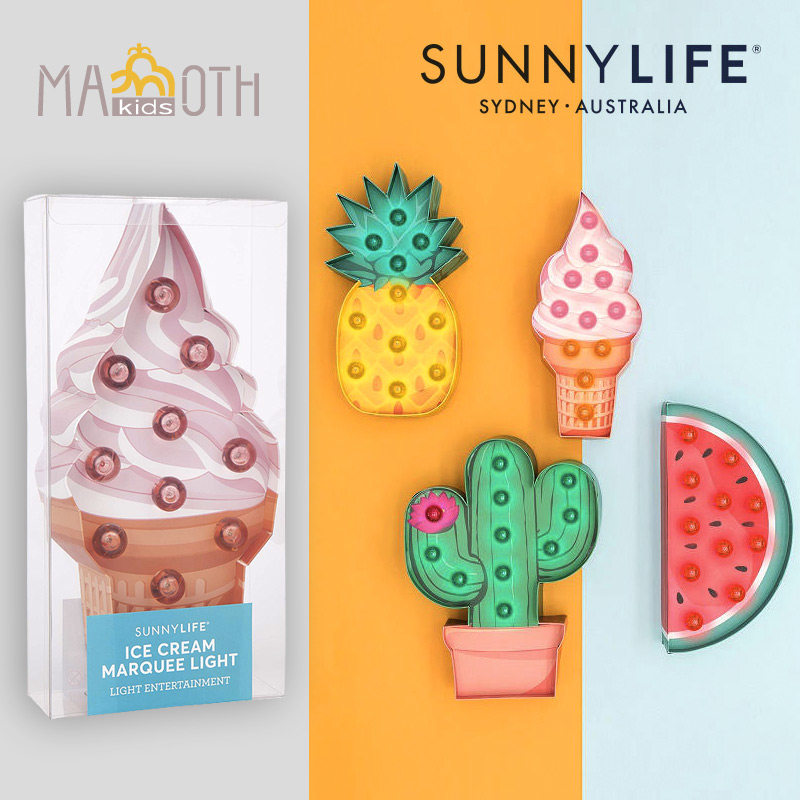 正品澳洲 Sunnylife 卡通冰淇淋西瓜款 儿童玩具LED迷你小夜灯