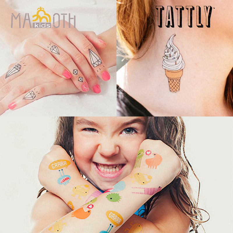 美国制 Tattly 原创 儿童/成人纹身贴纸 tattoo安全环保一款两张