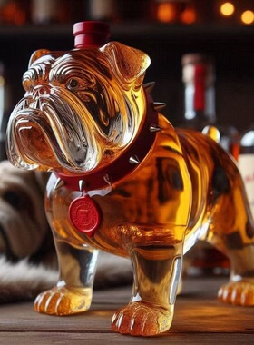 跨境新品动物威士忌酒瓶摆件Dog Whiskey Bottle狗威士忌酒瓶
