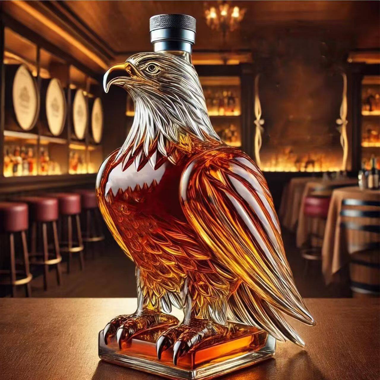 跨境安全包装Eagle Whiskey Bottle 雄鹰造型威士忌酒瓶