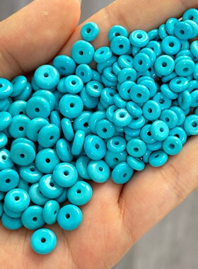 优化绿松石蓝色隔片隔珠小垫片文玩手串配珠DIY饰品文玩配件蓝色