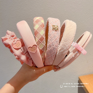 儿童粉色发箍女童2025新款 高颅顶头箍高级感甜美发卡女孩发捆头饰