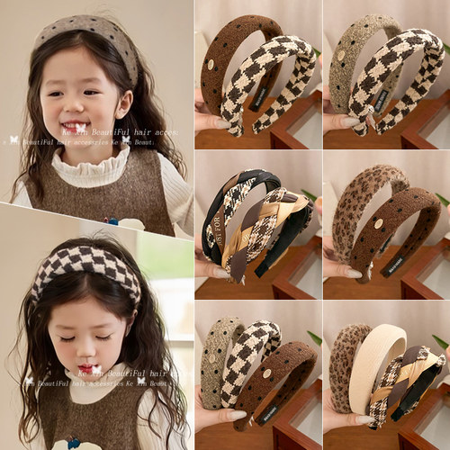 美拉德儿童高颅顶发箍女童2025新款高级感头箍海绵压发发卡头饰女