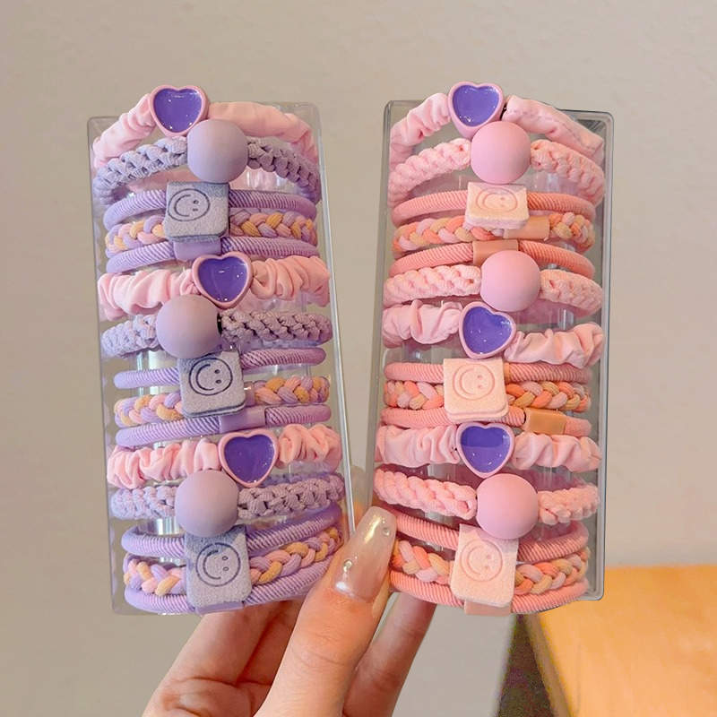 儿童发圈彩色皮筋高弹力耐用女童丸子头马尾头绳女孩扎头发绳头饰