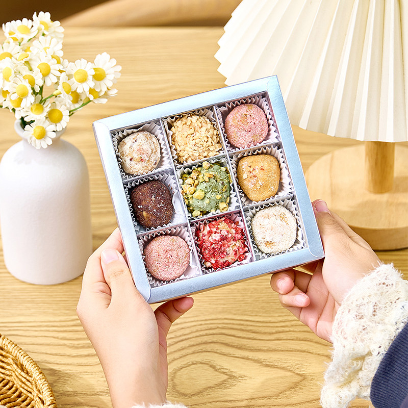 银色巧克力盒2颗4粒9粒高档新品巧克力包装盒礼盒现货定制LOGO