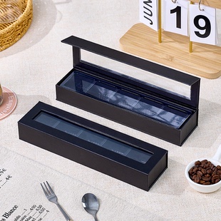 5格开窗巧克力包装盒硬盒手工高档定制情人节费罗列片巧克力礼盒