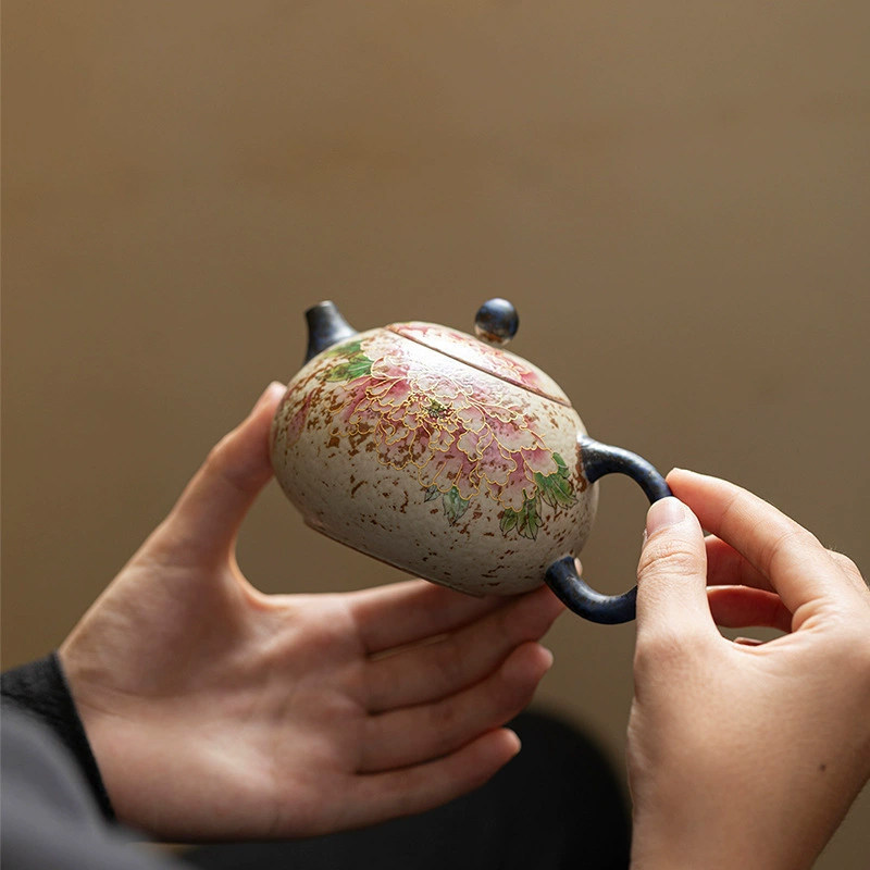 复古青花火石红西施壶女士一人饮陶瓷茶壶泡茶壶高档家用功夫茶具,餐饮具,茶壶,淘宝优惠券,粉丝福利购,淘宝优惠卷