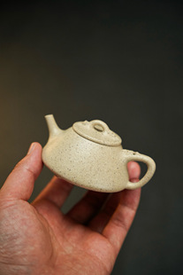 宜兴紫砂壶原矿白玉段泥石瓢子冶90cc经典器纳瓢小品紫砂茶壶
