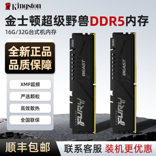 金士顿野兽骇客神条DDR5 5600 6000 6400 16G  32G台式机电脑内存
