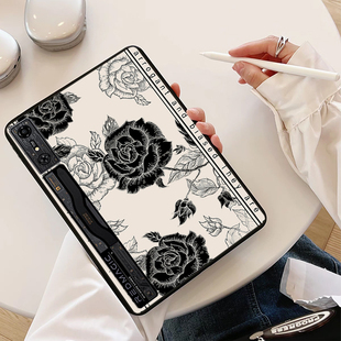 适用红魔电竞平板3Pro保护套10.9软壳努比亚Pro定制3D探索版个性复古玫瑰花男女ins风轻薄单面无盖