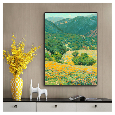 客厅走廊餐厅竖版挂画风景油画