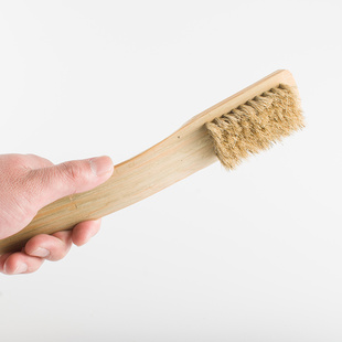 猪毛刷猪鬃毛运动鞋洗鞋刷家用硬软毛长柄刷竹制底板去渍刷洗衣刷
