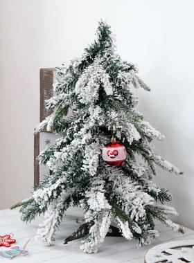 仿真白色植绒圣诞树30cm50cm55cm圣诞节装饰家用桌面壁橱摆件布置