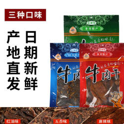 务川牛肉干250g浞水则然牛肉干张记麻辣五香红油碳烤手撕牛肉零食