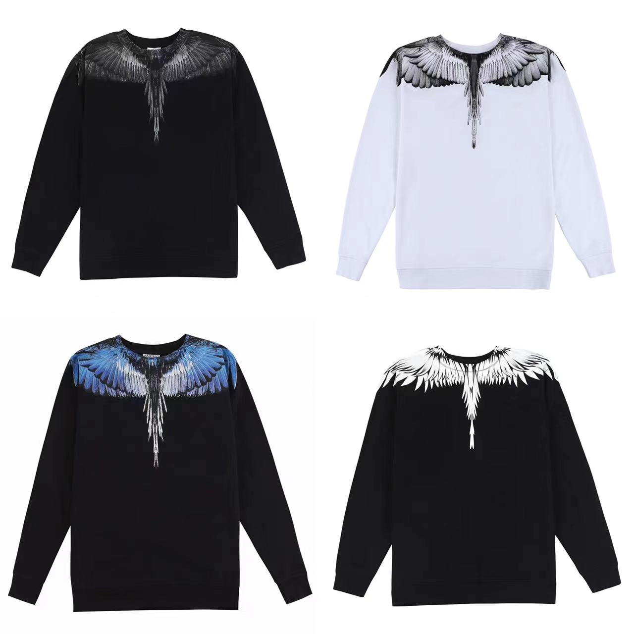 MARCELO印花翅膀圆领卫衣情侣装