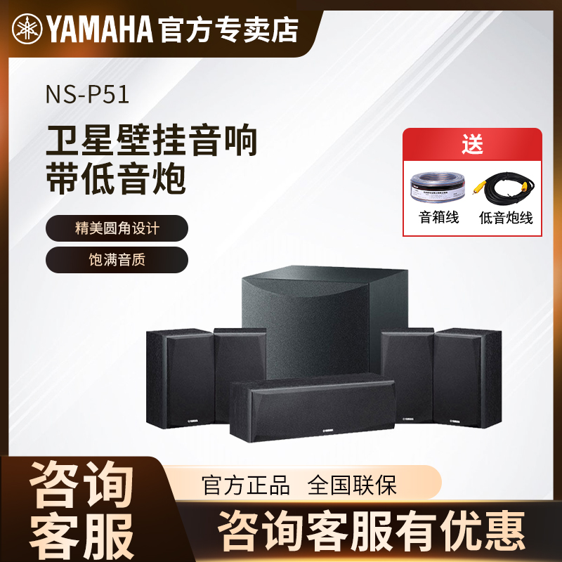 Yamaha/雅马哈 NS-P51 卫星音箱客厅家庭影院5.1组合音响套装家用