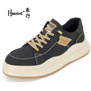 豪行春新款14198902时尚厚底运动板鞋超轻透气软底休闲布鞋