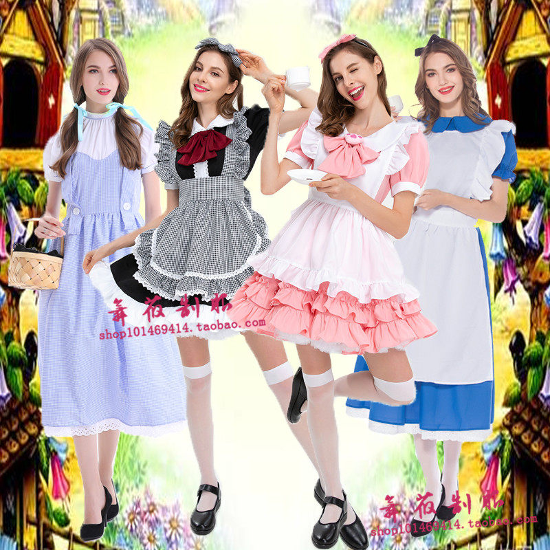 爱丽丝梦幻仙境女仆服装cosplay公主裙女佣游戏制服万圣节演出服