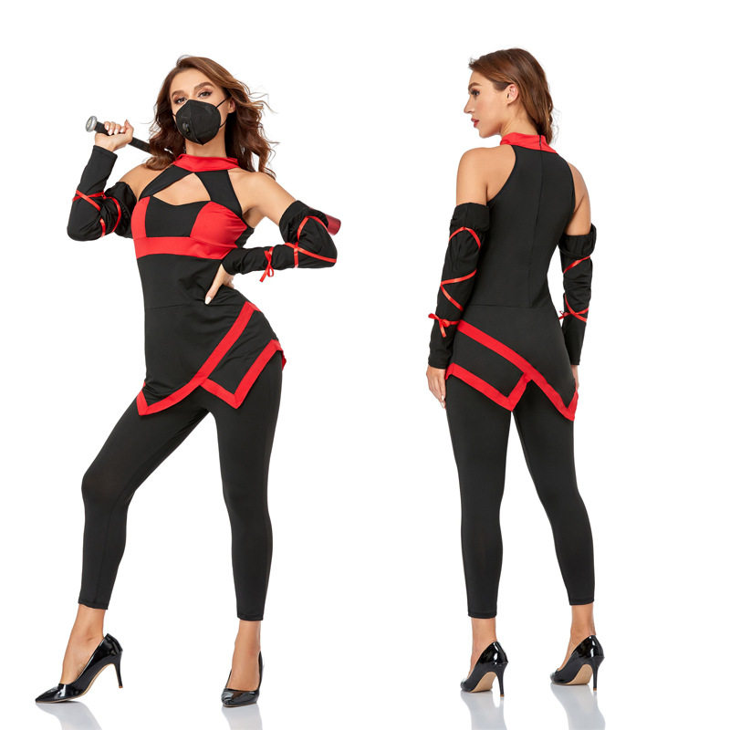 出口欧美新款万圣节服装Cos忍者服装主题派对聚会舞台装演出服