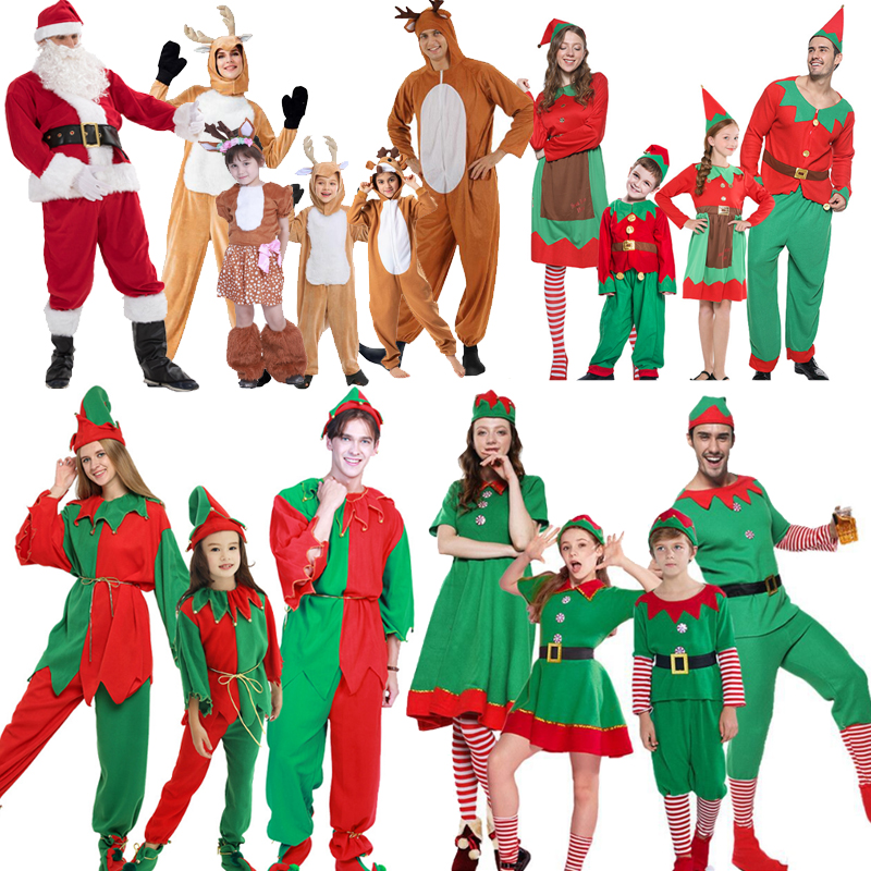 圣诞节服装连衣裙男女圣诞老人
