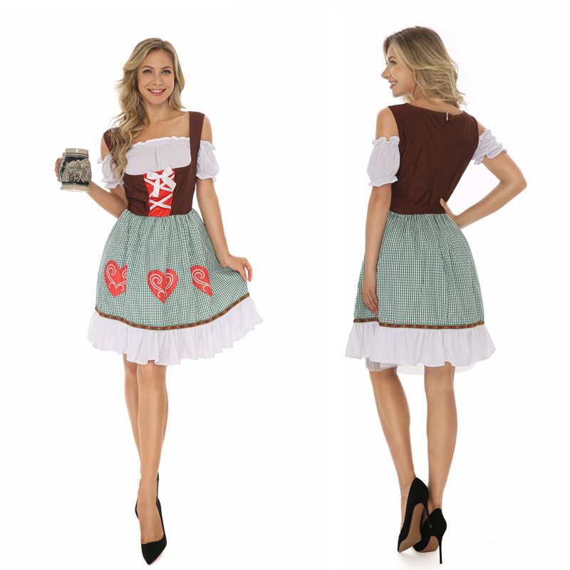 欧美新款万圣节服装 德国啤酒节女款酒会派对舞台表演服酒吧女仆