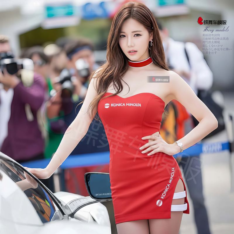 蝶舞车展模特赛车女郎机车服活动展会摩托模特车模服定制LOGO服装