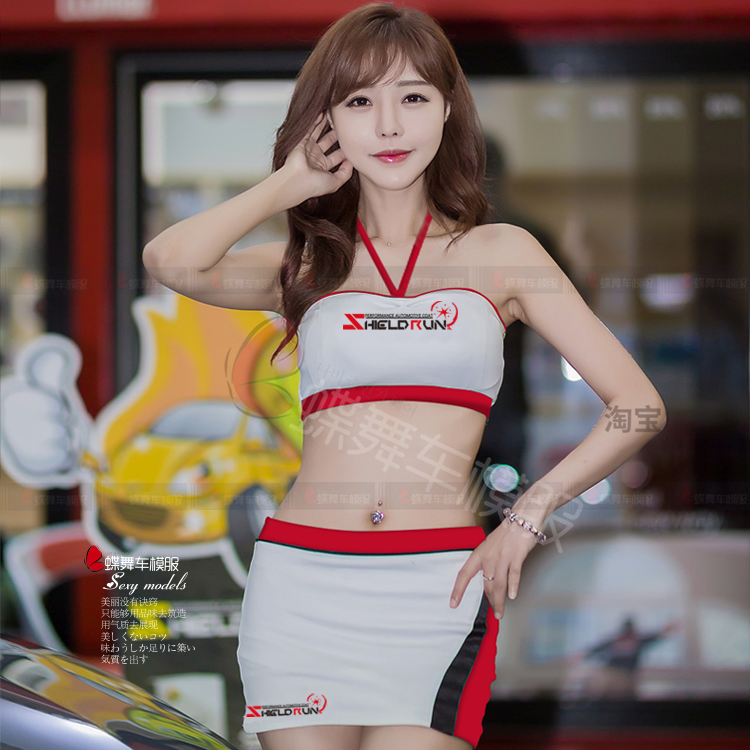 性感赛车女郎 车模服 车展活动服装改装车展时尚红色礼仪车模服饰