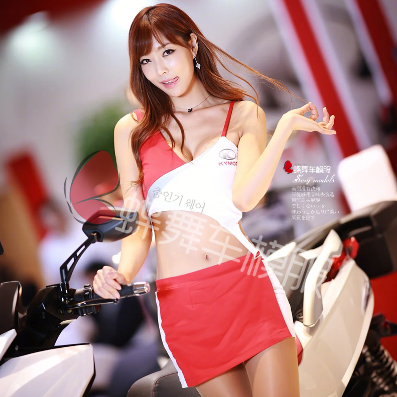 性感车模服装车展活动赛车女郎摄影走秀模特服改装车展啦啦队服装