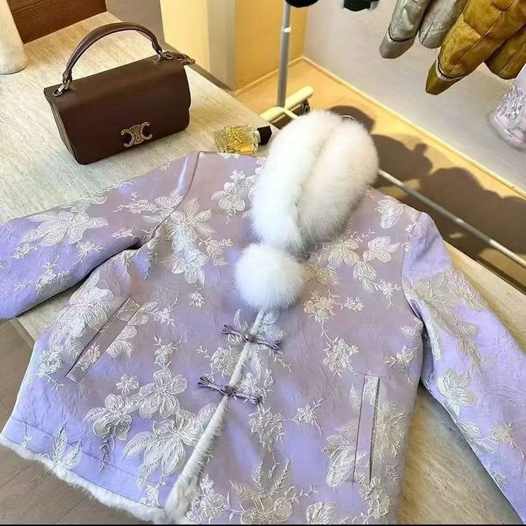 新中式国风刺绣盘扣外套女长袖保暖显瘦高端双面双穿水貂绒上衣潮,女装/女士精品,上衣,淘宝优惠券,粉丝福利购,淘宝优惠卷