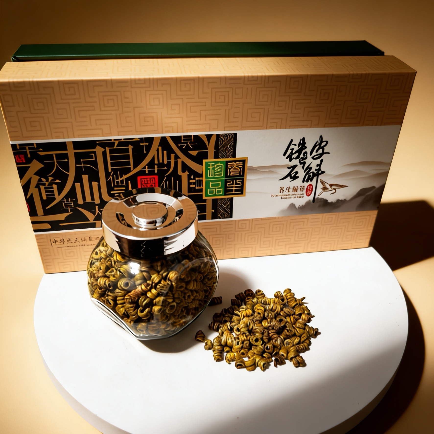 霍山石斛米斛枫斗无渣礼盒150克礼品特产