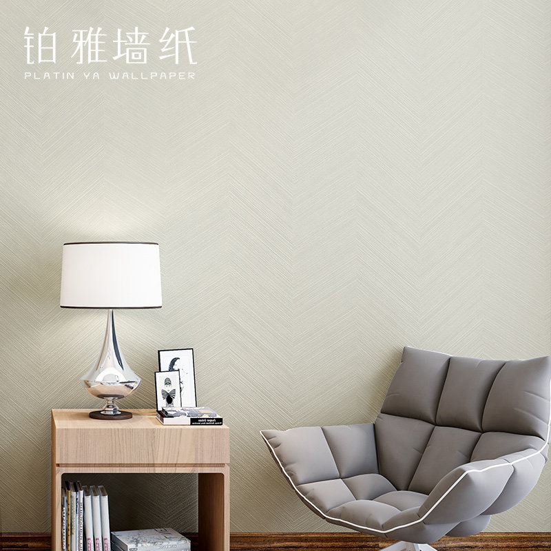 北欧风格无纺布素色人字纹波浪纹灰色墙纸卧室客厅背景壁纸高级感