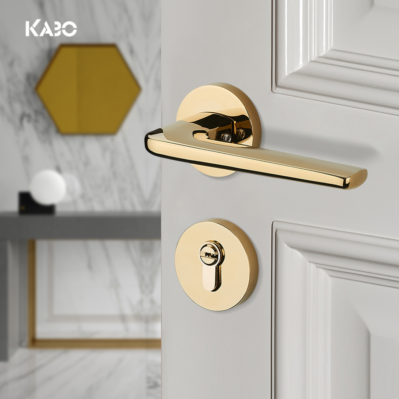 KABO金色分体门锁简约轻奢磁吸