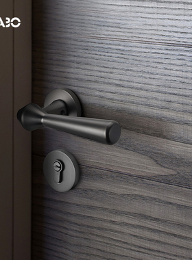 德国KABO灰色门锁室q内卧室简约分体门锁卫生间静音实木磁吸房门