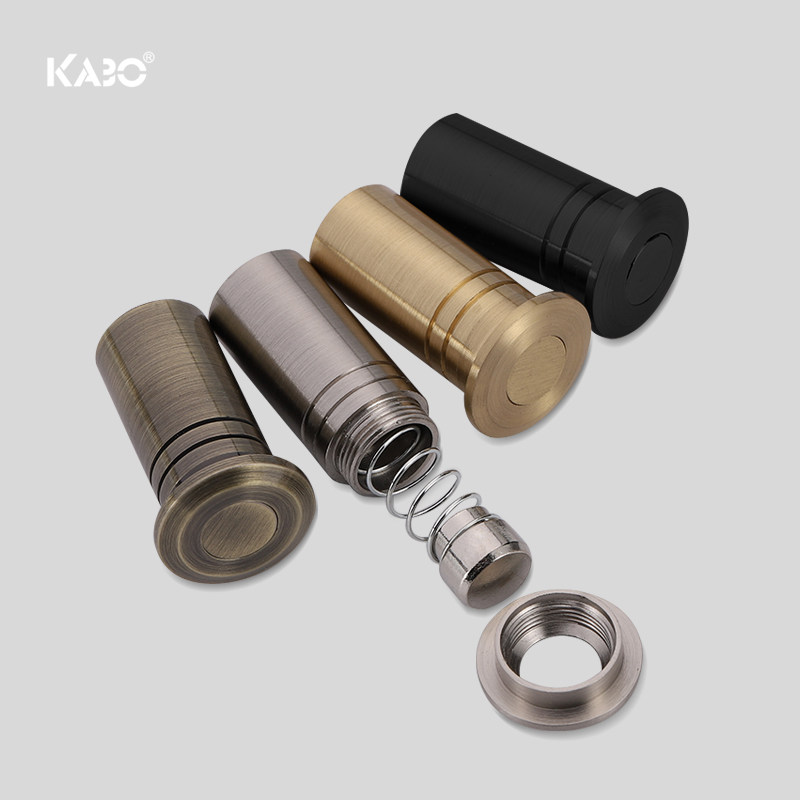 德国KABO全铜防尘器插销器防沙平孔器黑色防尘盖黄铜金色插销伴侣