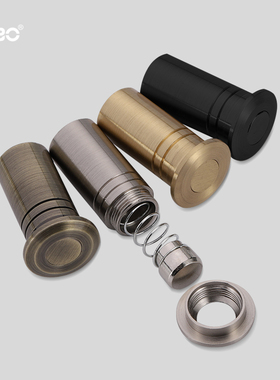 德国KABO全铜防尘器插销器防沙平孔器黑色防尘盖黄铜金色插销伴侣