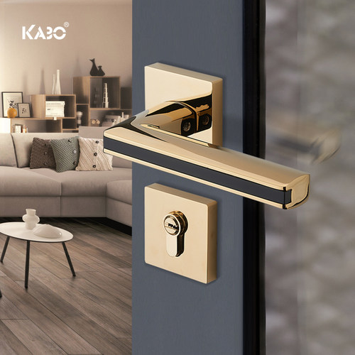 KABO北欧房门锁金色静音磁吸分体