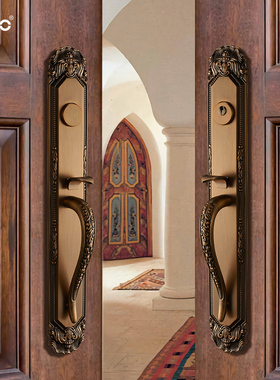 德国KABO欧式双开门大门锁豪华别墅对开门锁家用子母门入户大门锁