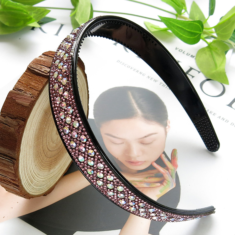 新款带钻水晶百搭简约防滑发箍