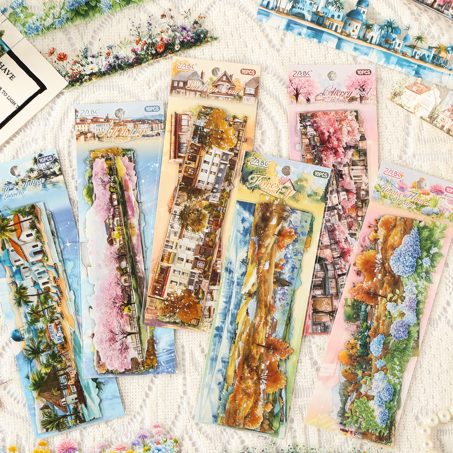 悦真 归林之思系列贴纸包 清新ins风手账diy笔记本咕卡造景装饰贴