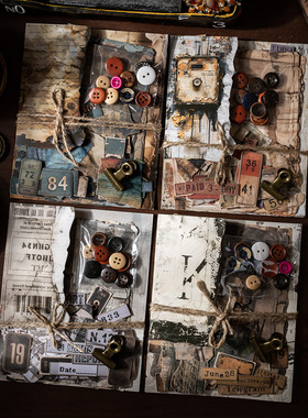 番茄酱少女垃圾手帐复古素材手工包  我的Junk Journals 趣味素材