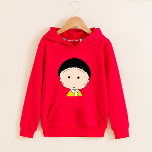 女儿加厚外套童装衣服男女孩男女童连帽可爱小丸子卡通小女孩卫衣