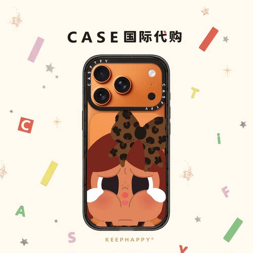 豹纹蝴蝶结老奶哭娃适用iphone17手机壳16promax苹果15pro磁吸MagSafe透明14plus卡通13日韩Air女网红12