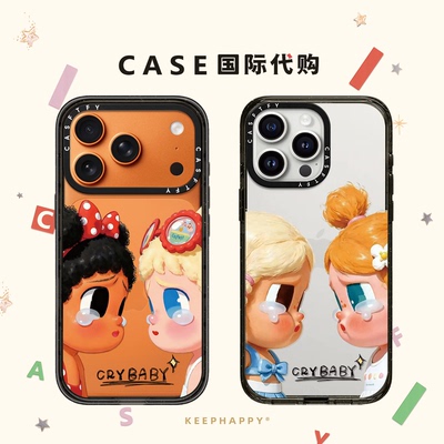 油画哭娃适用iphone17手机壳16promax苹果15pro透明MagSafe磁吸14plus甜酷少女13日韩Air网红12闺蜜可爱